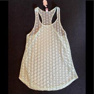 BONGO Light Green Lace Swim Coverup